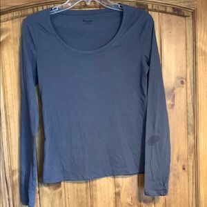 No Boundaries Fitted Long Sleeve Blue T-Shirt